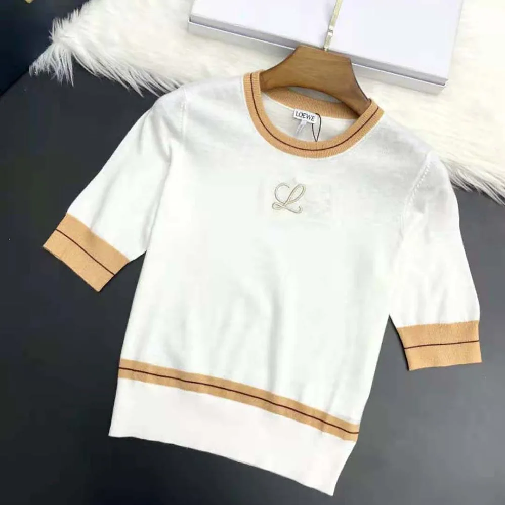 Loewe Cropped Sweater in Wool for Women in White