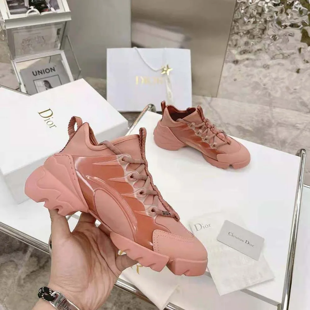 Dior D-connect Sneaker Dark Nude Technical Fabric for Women
