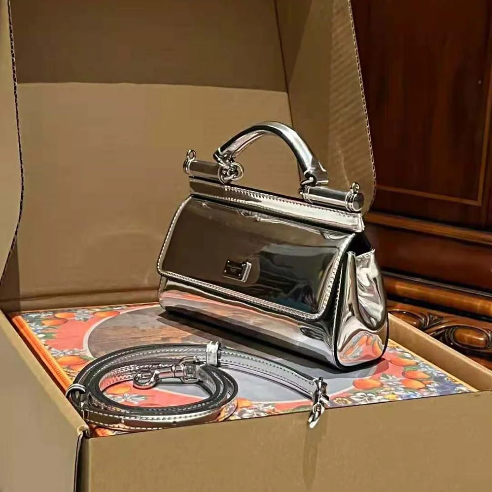 Dolce Gabbana D&G Small Sicily Handbag for Women in Silver