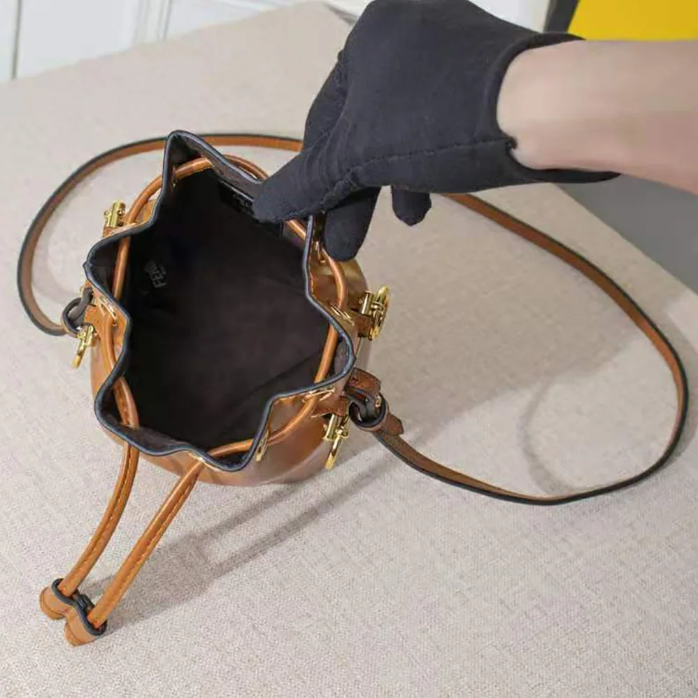 Fendi Mon Tresor Leather Mini Bag for Women in Brown
