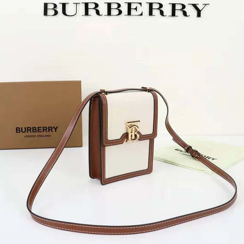 Burberry Cotton Canvas and Leather Robin Bag for Women