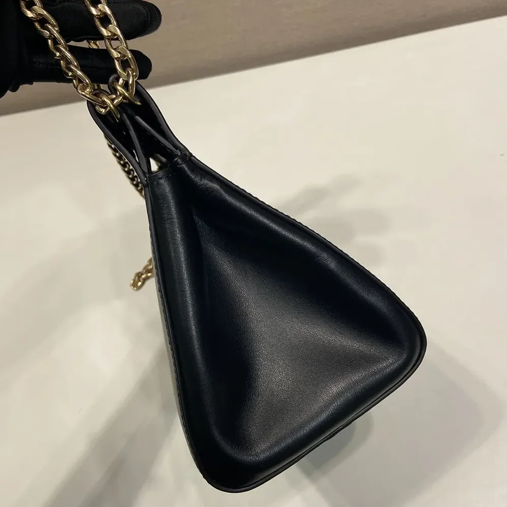 Prada Enchaîné Mini Leather Bag for Women in Black