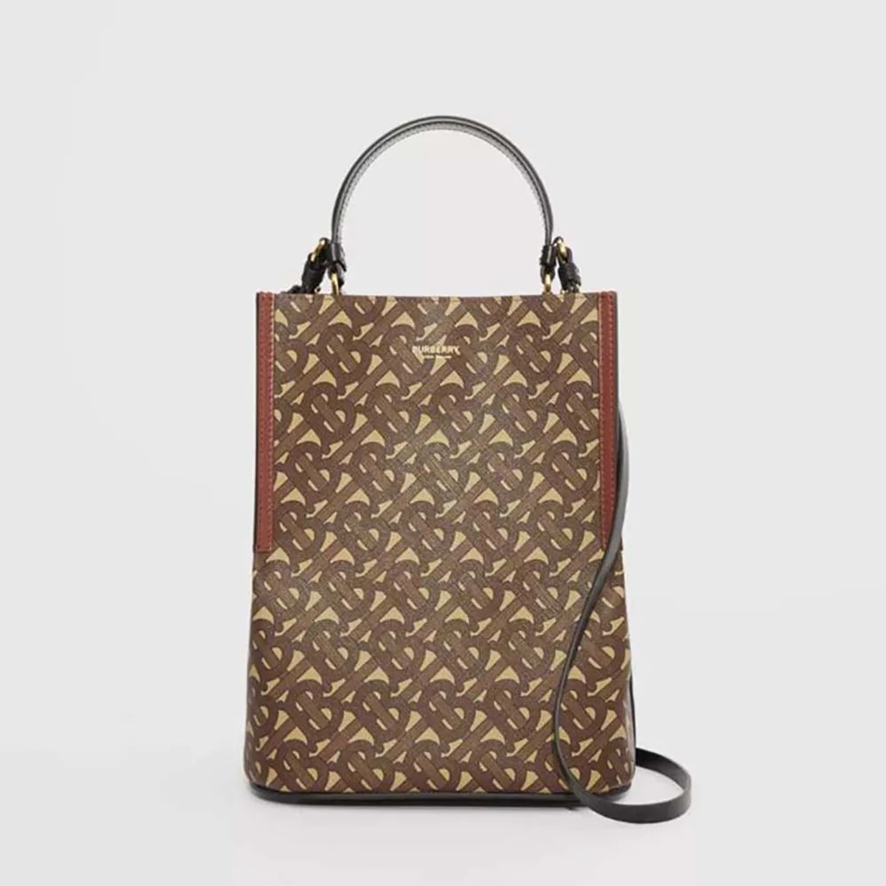 Burberry Small Monogram E for Women in canvas Peggy Bucket Bag