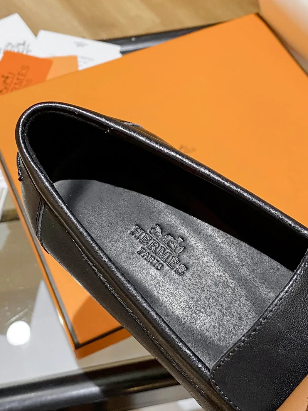 Hermes Destin Loafers Black