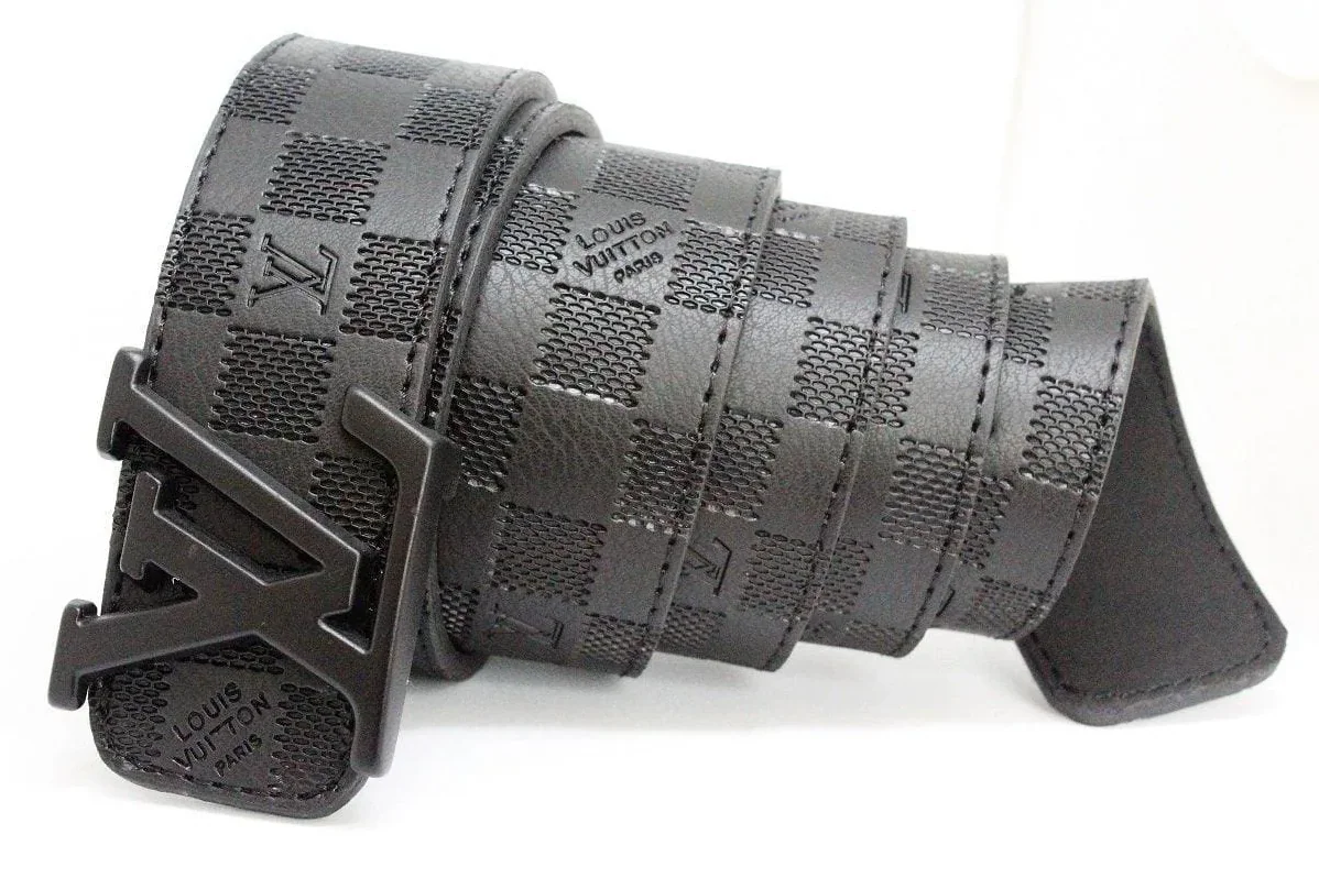 Black Damier Leather Belt