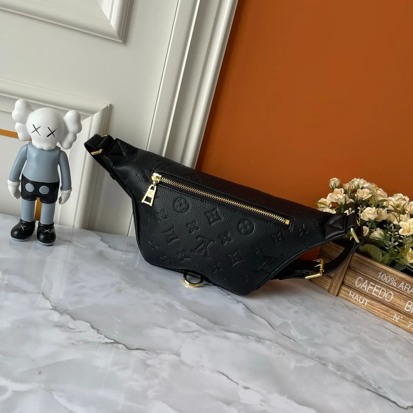 Louis Vuitton Bumbag / Black Monogram Empreinte Gold Hardware