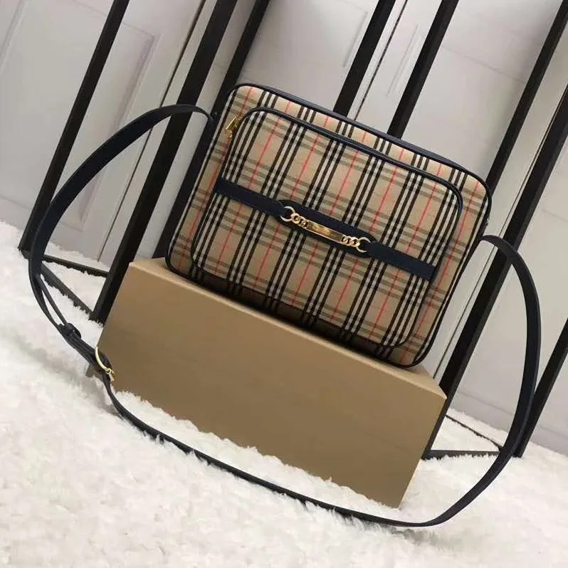 Burberry The Large 1983 Check Link Camera Bag for Unisex in Navy Burberry The Large 1983 Check Link Camera Bag for Unisex in Navy