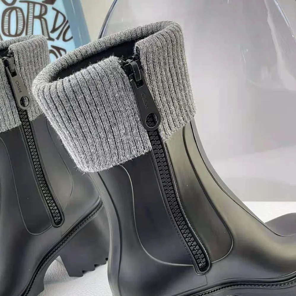 Chloe Betty Rain Boot in PVC for Women in Black