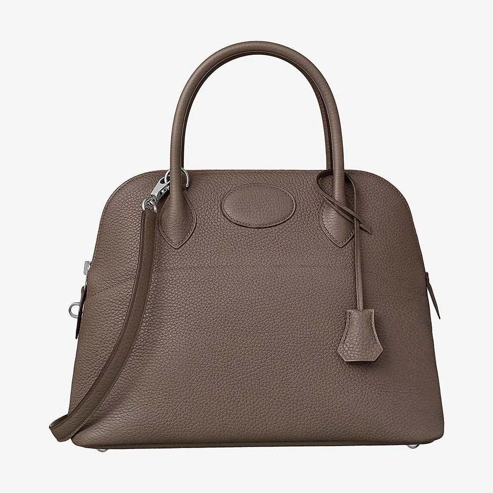 Hermes Bolide 31 bag in Taurillon Clemence Leather for Women in Gray Hermes Bolide 31 bag in Taurillon Clemence Leather for Women in Gray