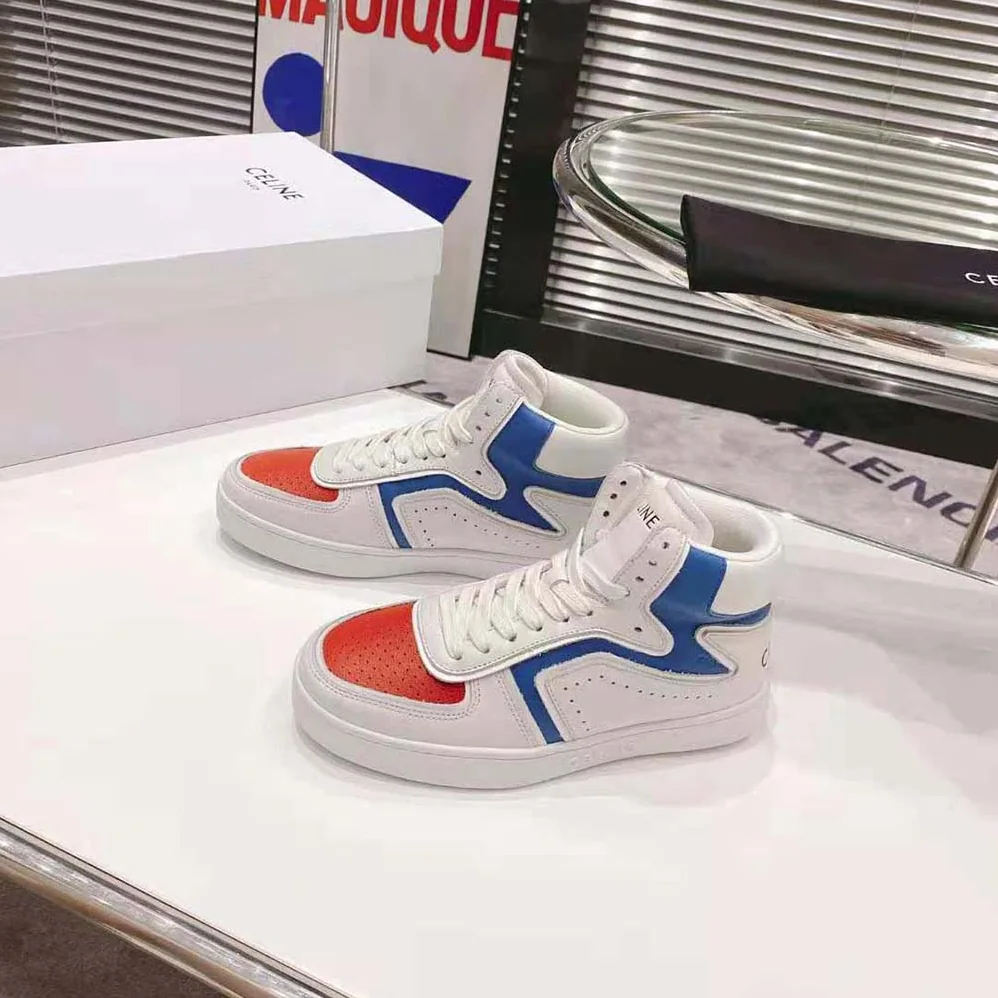 Celine Z Trainer CT-01 High Top Sneaker in Calfskin for Women in White Celine Z Trainer CT-01 High Top Sneaker in Calfskin for Women in White
