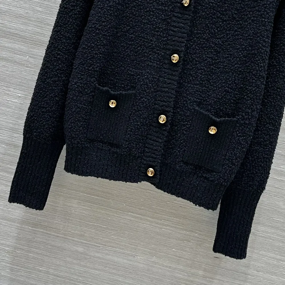 Dior Twinset Black Cotton and Wool for Women in Blend Knit