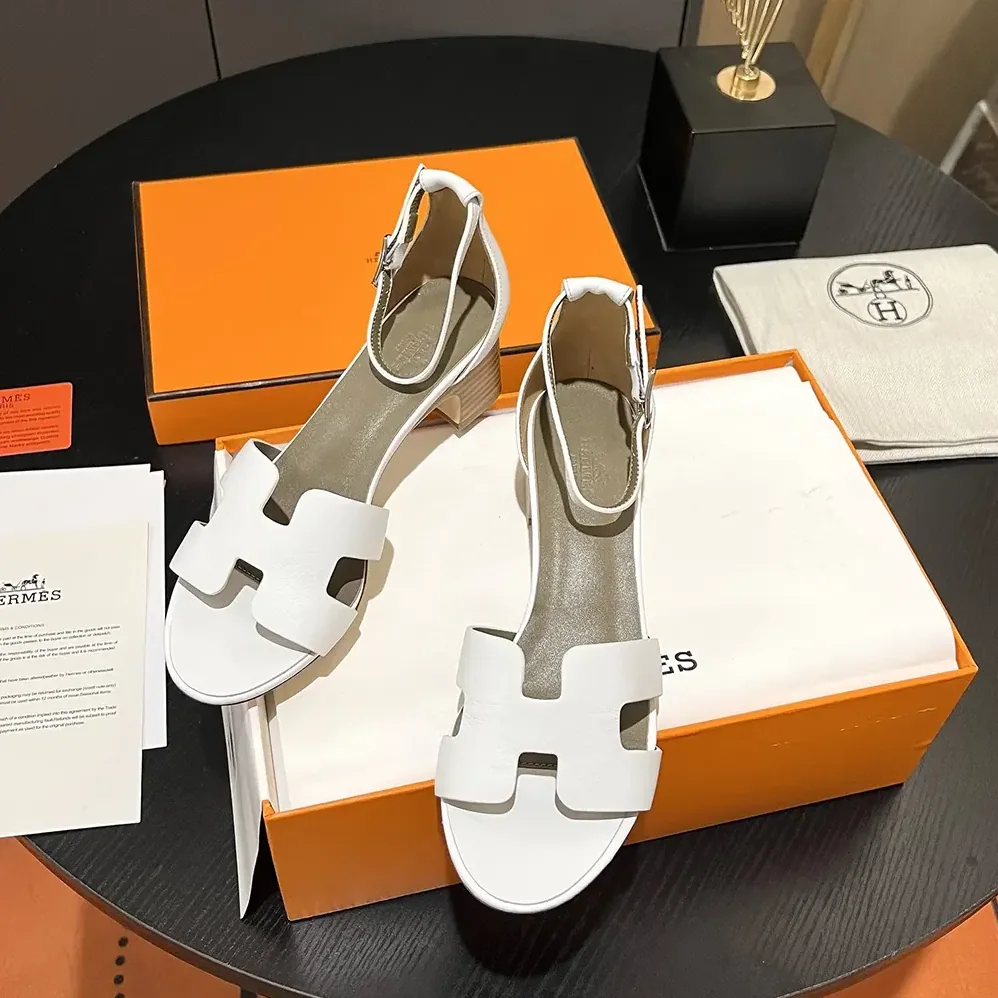 Hermes Encens 50 Sandal-White H221119Z for Women Hermes Encens 50 Sandal-White H221119Z for Women