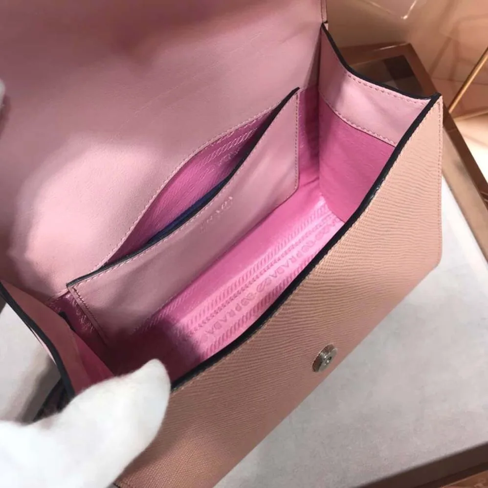 Prada Monochrome Saffiano Leather Bag for Women in Pink Prada Monochrome Saffiano Leather Bag for Women in Pink