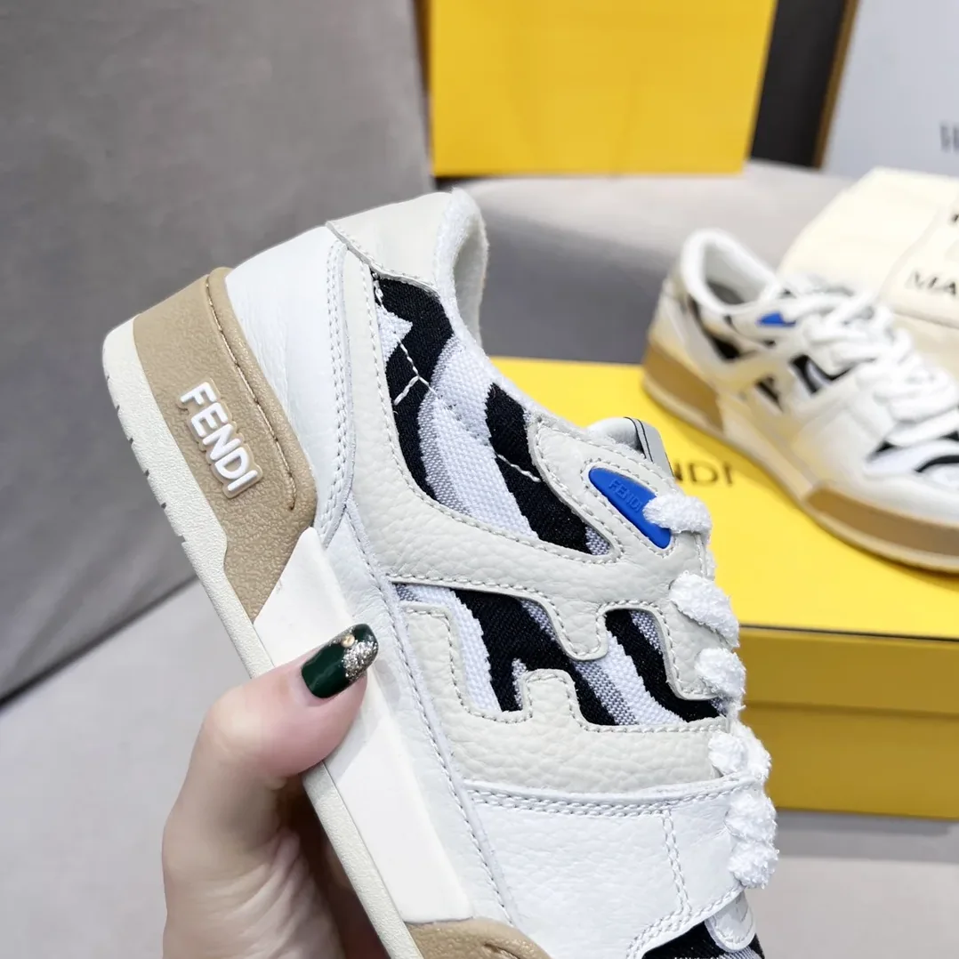 Fendi FD Fendi Match Low Tops Sneakers Black And White