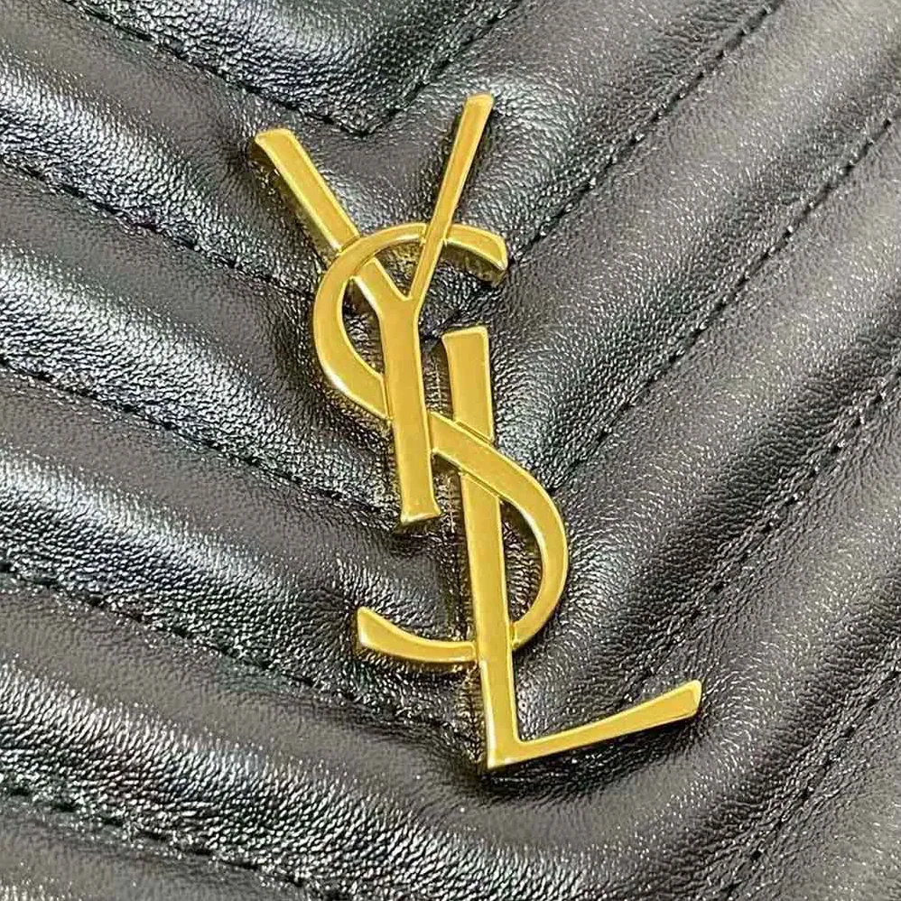 Saint Laurent YSL Monogram A5 Pouch in Matelasse Leather for Women in Black Saint Laurent YSL Monogram A5 Pouch in Matelasse Leather for Women in Black