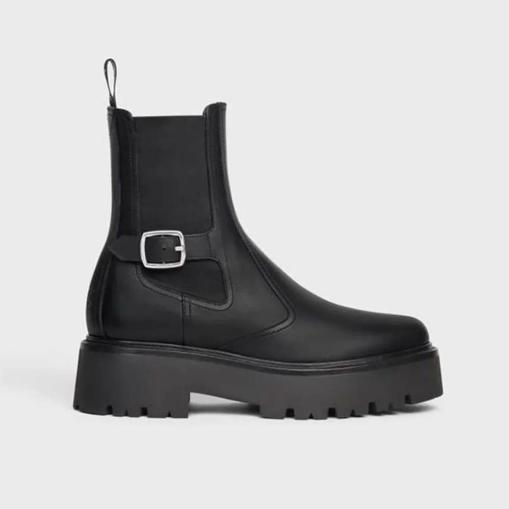 Celine Bulky Chelsea Boot in Calfskin for Women in Black Celine Bulky Chelsea Boot in Calfskin for Women in Black