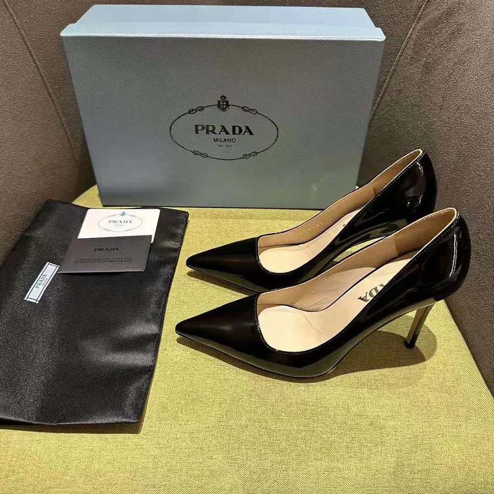 Prada Patent Leather Pumps for Women in Black