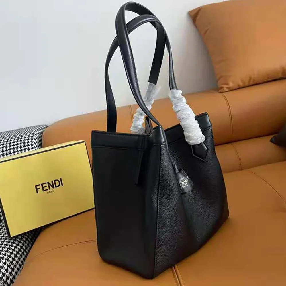 Fendi Origami Medium Black Leather Bag That Can be Transformed for Women Fendi Origami Medium Black Leather Bag That Can be Transformed for Women