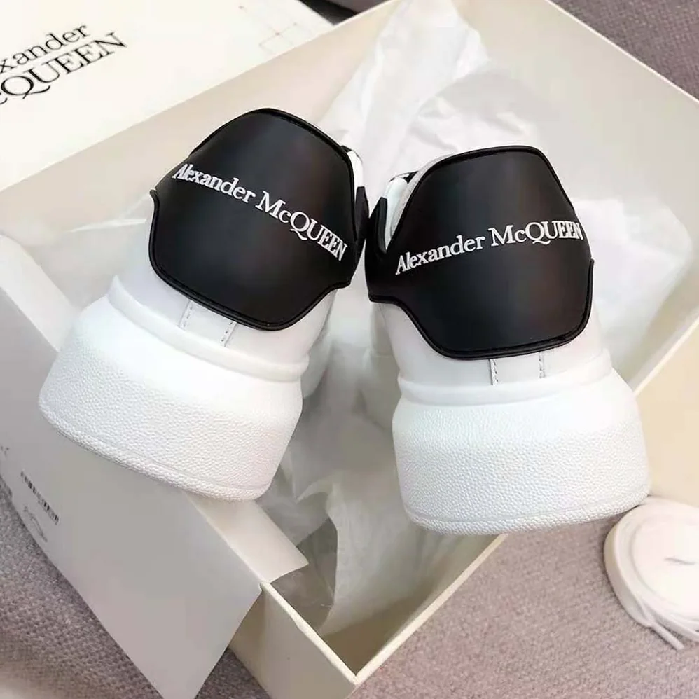 Alexander Mcqueen Oversized Sneaker White Smooth Calfskin Leather for Women