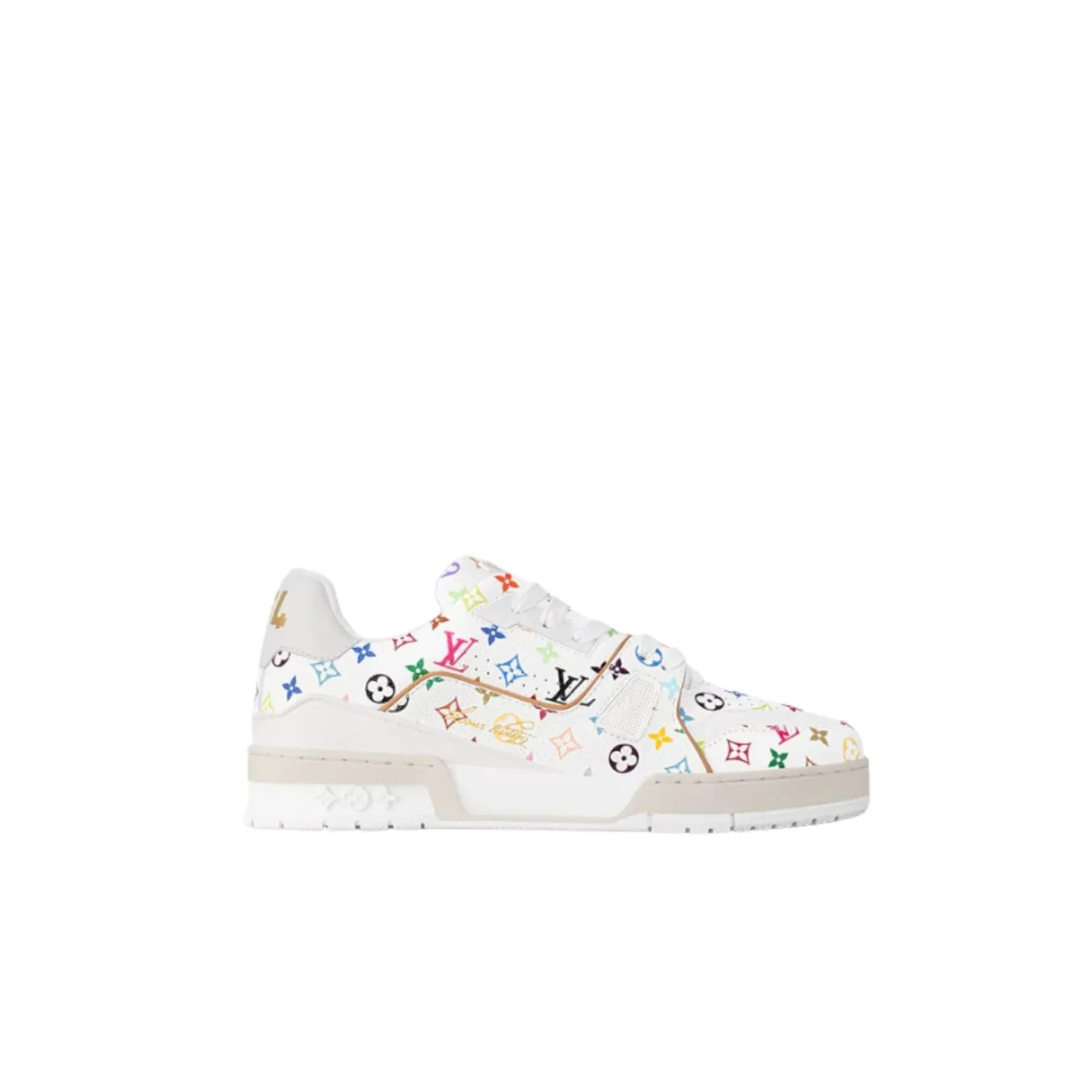 Louis Vuitton LV x TM LV Trainer Sneaker Multicolored Blanc - 1AGZDN Louis Vuitton LV x TM LV Trainer Sneaker Multicolored Blanc - 1AGZDN