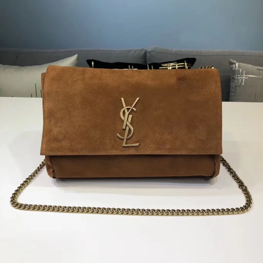 Saint Laurent Kate Medium Reversible Chain Bag Brown in YSL Saint Laurent Kate Medium Reversible Chain Bag Brown in YSL
