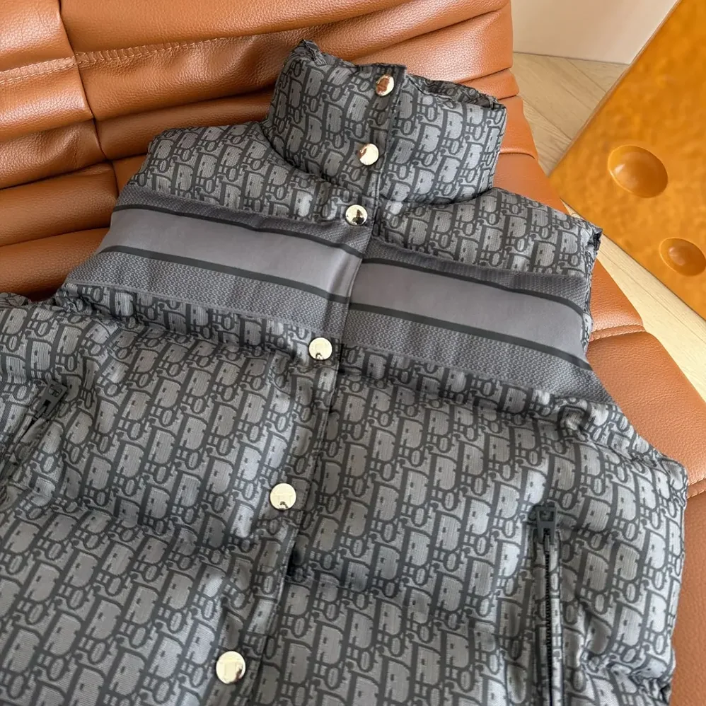 Dior Oblique Down Vest Black Cotton for Men in Blend Jacquard Dior Oblique Down Vest Black Cotton for Men in Blend Jacquard