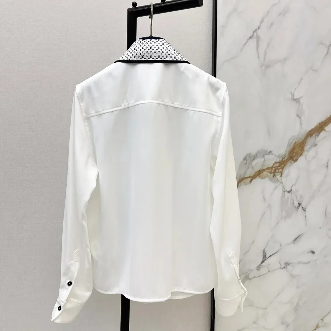 Louis Vuitton Monogram Bow Blouse White Louis Vuitton Monogram Bow Blouse White