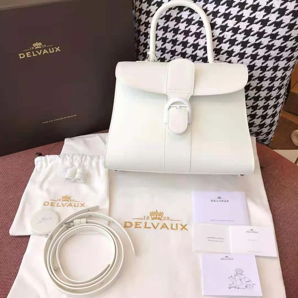 Delvaux Brillant MM in Box Calf for Women in White Delvaux Brillant MM in Box Calf for Women in White