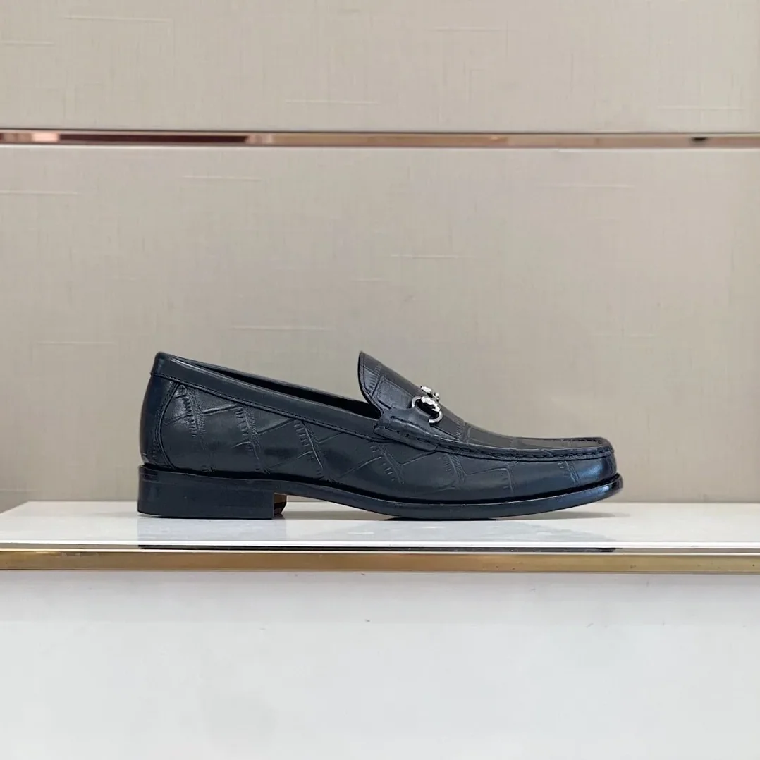 Gucci 1953 Horsebit Crocodile Loafer Black for Men Gucci 1953 Horsebit Crocodile Loafer Black for Men