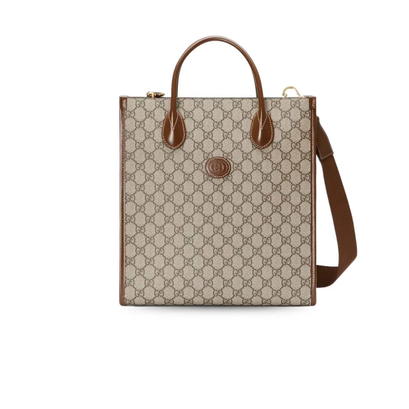 Gucci Tote Bag With Interlocking G Brown 92THG 8563 / Gucci Tote Bag With Interlocking G Brown 92THG 8563 /