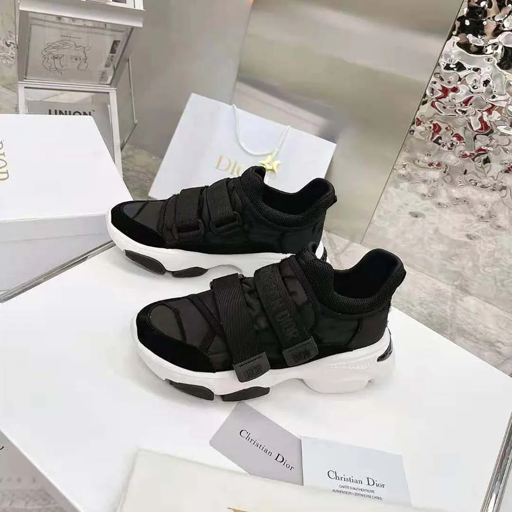 Dior D-Wander Sneaker Black Camouflage Technical Fabric for Women
