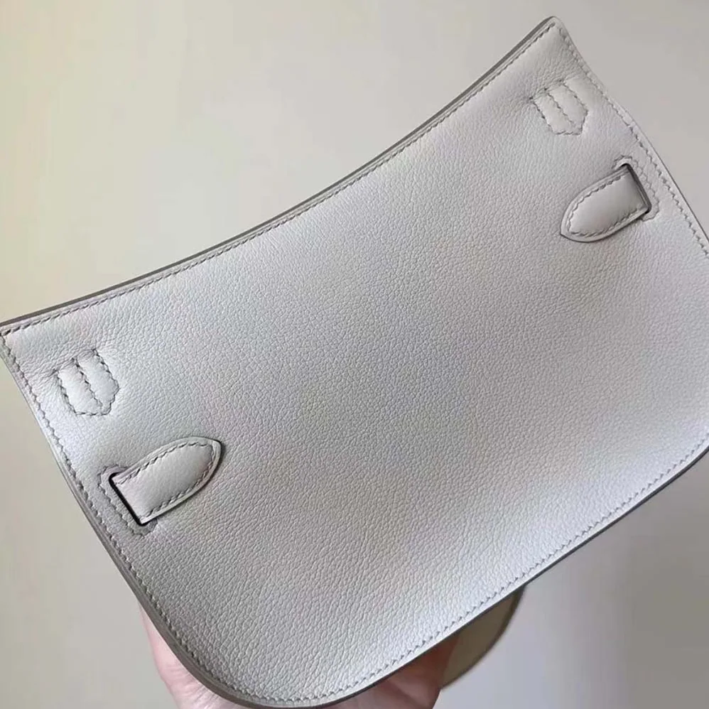 Hermes Jyspiere in Evercolor Leather for Women in White/Gold Hermes Jyspiere in Evercolor Leather for Women in White/Gold