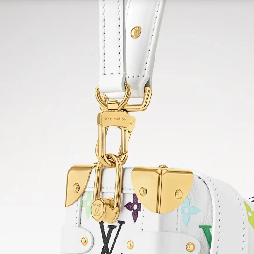 Louis Vuitton LV x TM Side Trunk MM Crossbody Bag in Multicolored Gold Hardware