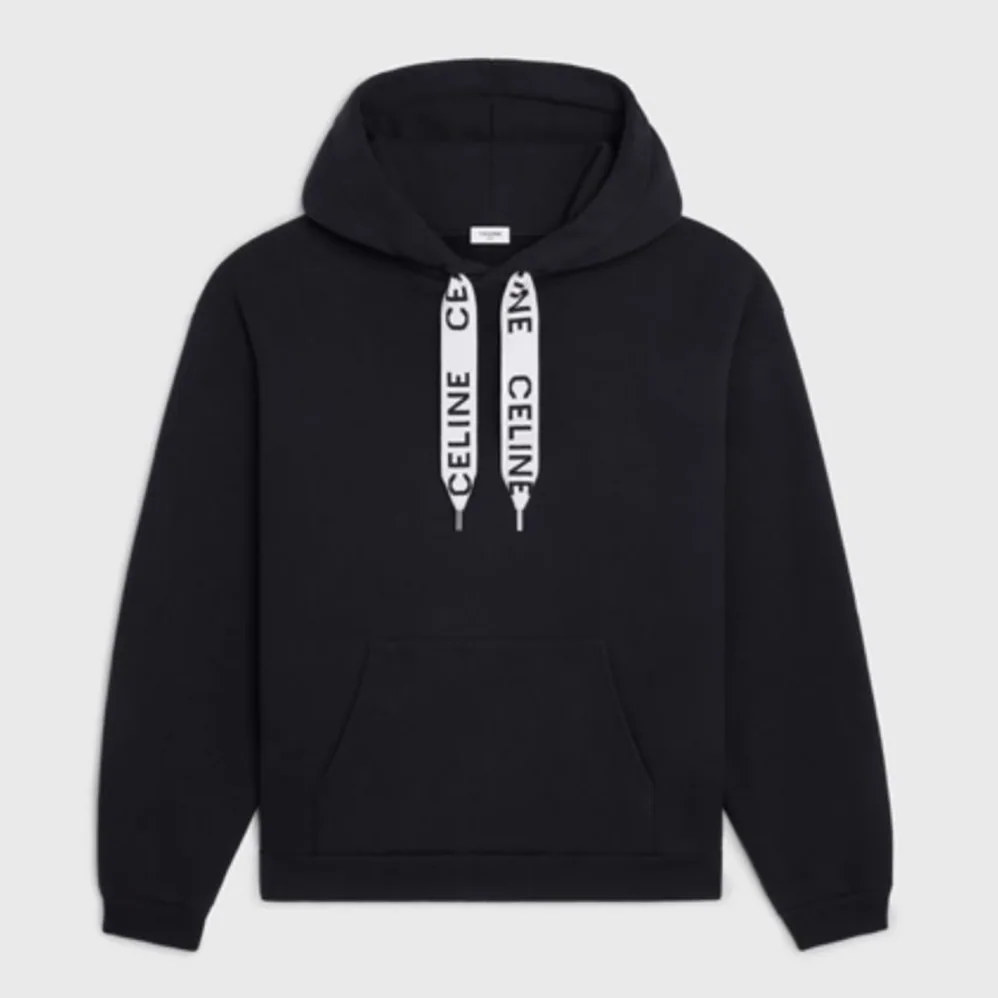 Celine Loose Celine Sweatshirt in Cotton Fleece for Women in Black Celine Loose Celine Sweatshirt in Cotton Fleece for Women in Black