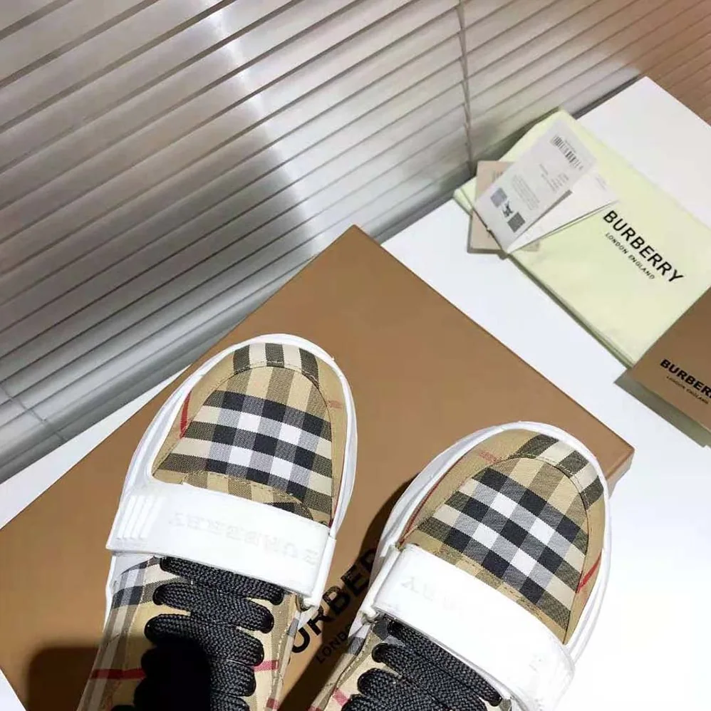 Burberry Vintage Check Cotton Sneakers for Unisex