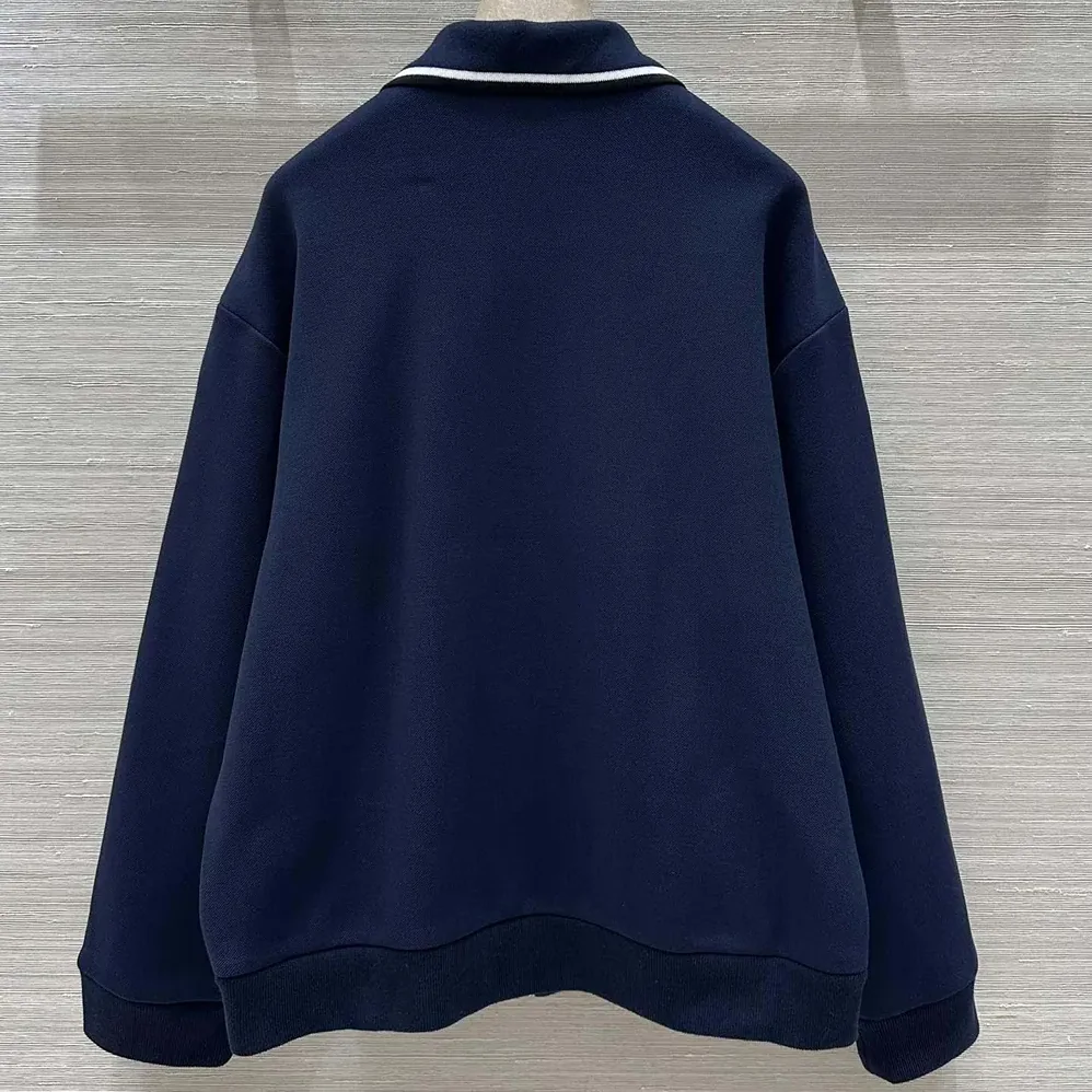 Miu Miu Bonded Piqué and Technical Jersey Blouson Jacket for Women Miu Miu Bonded Piqué and Technical Jersey Blouson Jacket for Women
