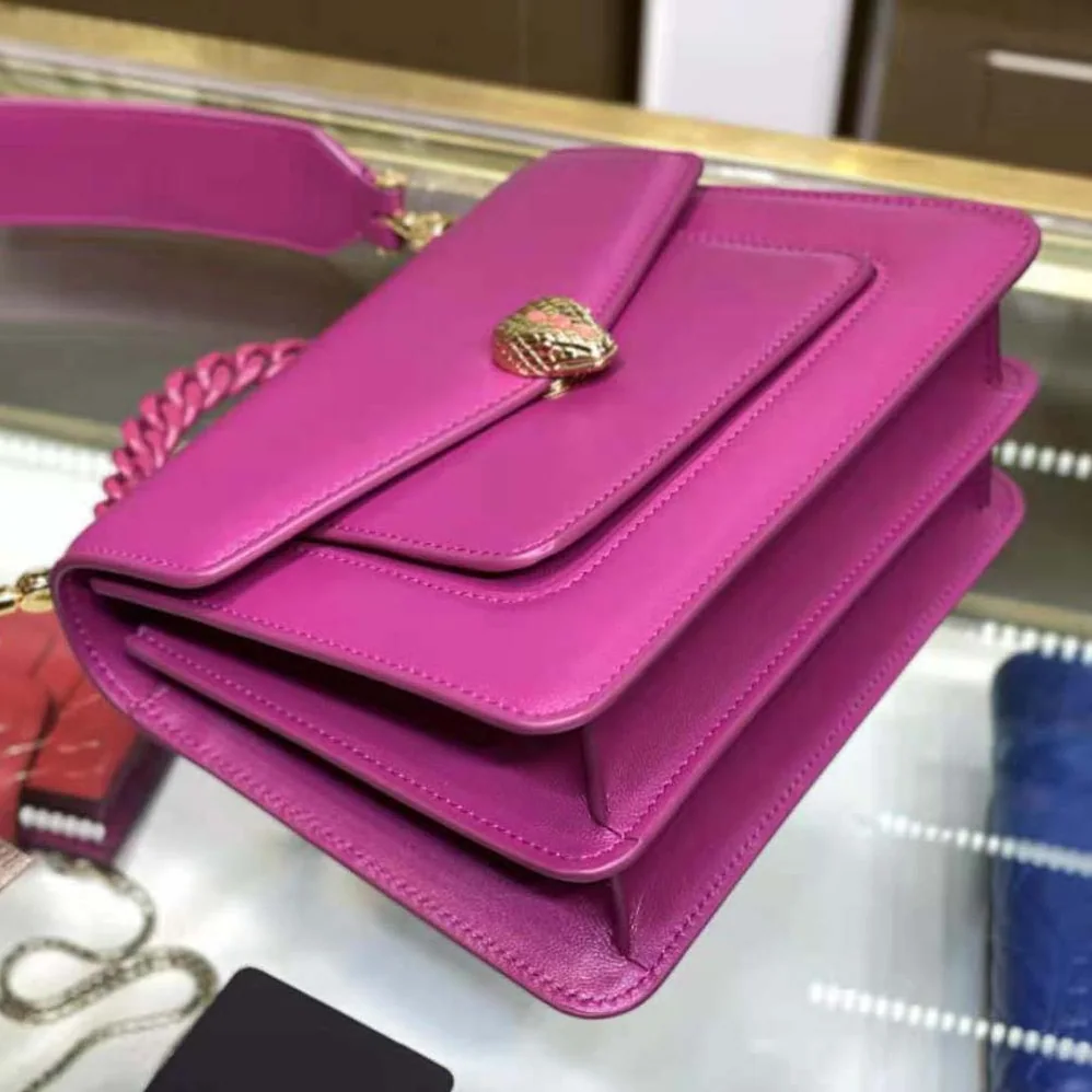 Bvlgari Serpenti Forever Crossbody Bag in Purple Nappa Leather for Women