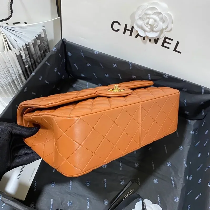 Chanel Classic Double Flap Bag Large Crossbody in Brown Gold Hardware Chanel Classic Double Flap Bag Large Crossbody in Brown Gold Hardware