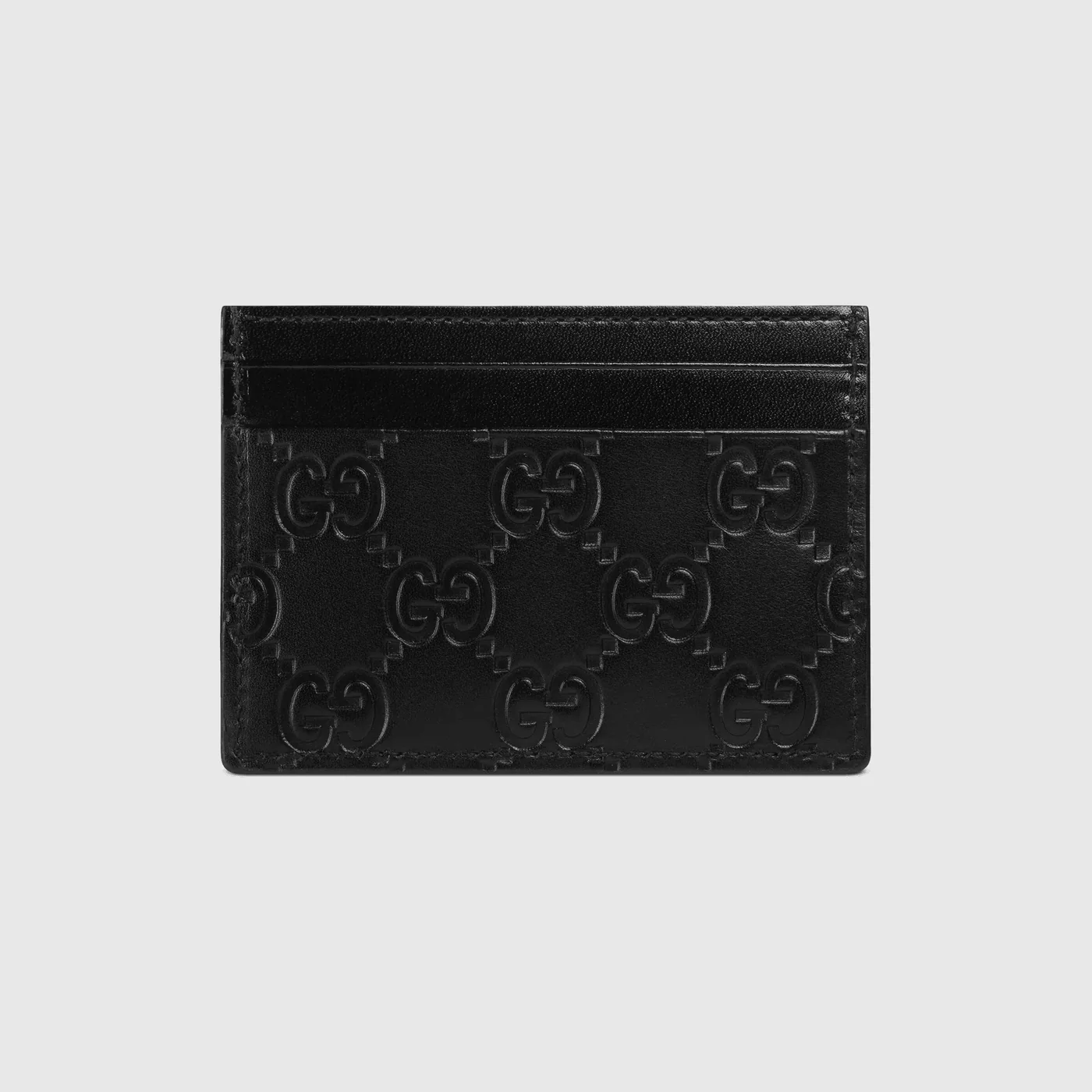 Amazing Signature leather card case Black