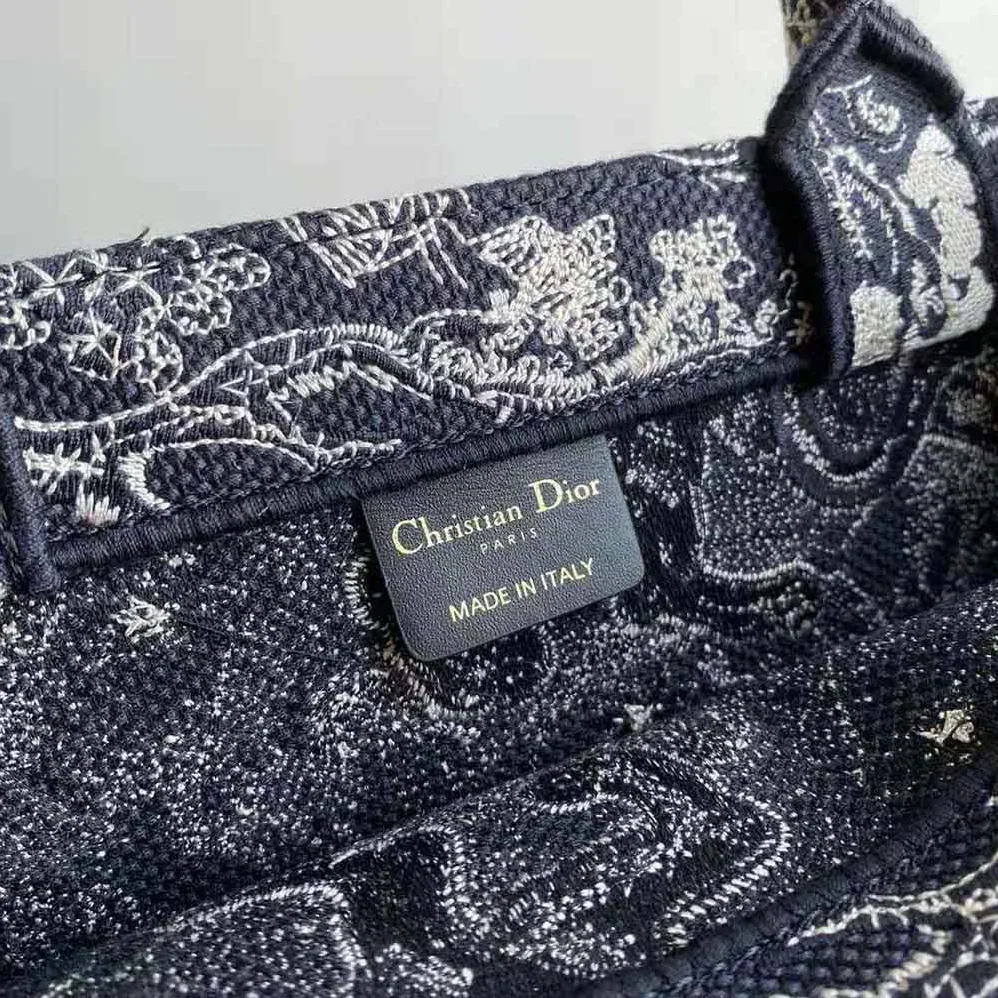 Dior Small Dior Book Tote Blue Toile de Jouy Reverse Embroidery for Women Dior Small Dior Book Tote Blue Toile de Jouy Reverse Embroidery for Women