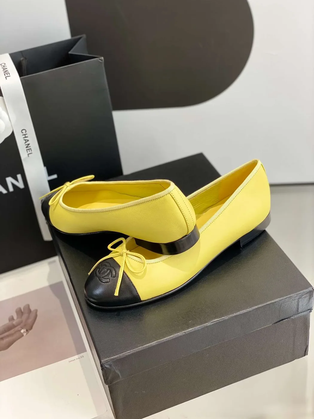 Chanel Ballet Flats Yellow Chanel Ballet Flats Yellow