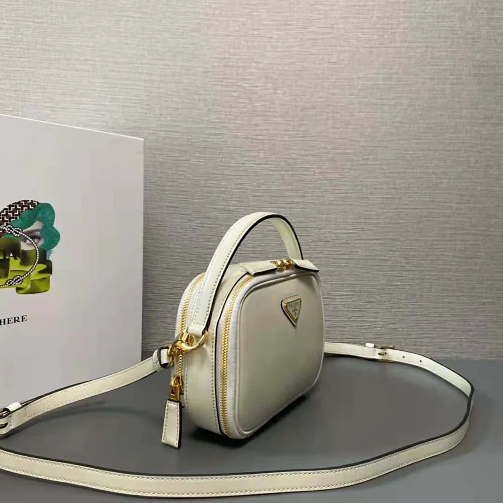 Prada Odette Leather Mini-bag for Women in White