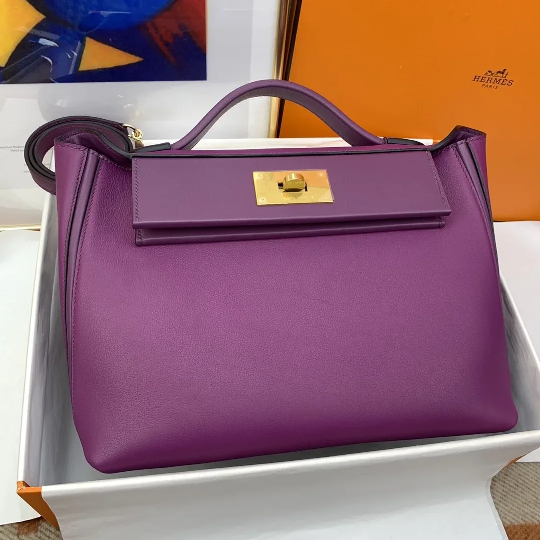 Hermes Clemence Swift Purple Hermes Clemence Swift Purple