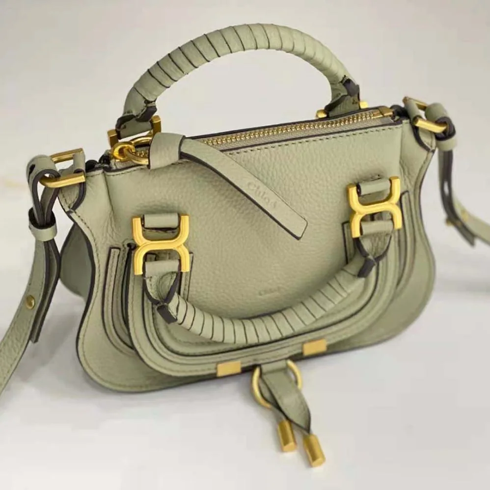 Chloe Marcie Mini Double Carry Bag for Women in Green