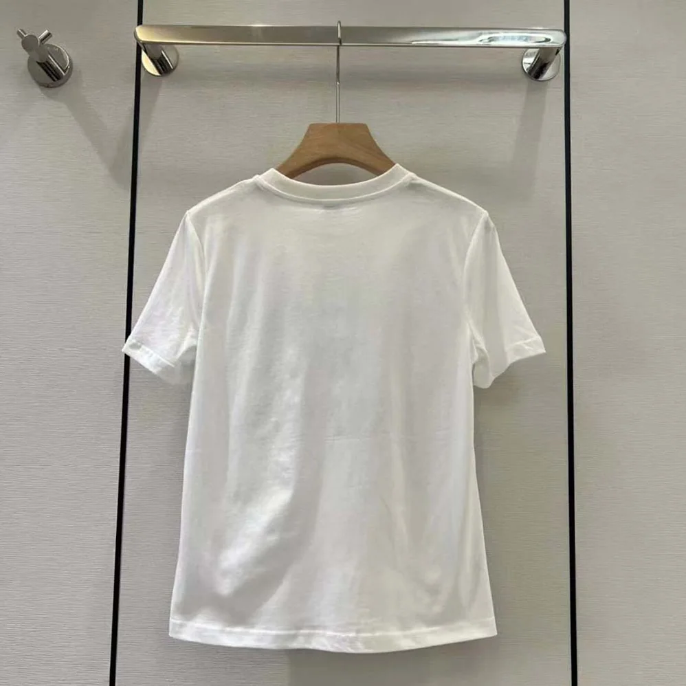 Celine Paris T-shirt in Cotton Jersey for Women in White Celine Paris T-shirt in Cotton Jersey for Women in White