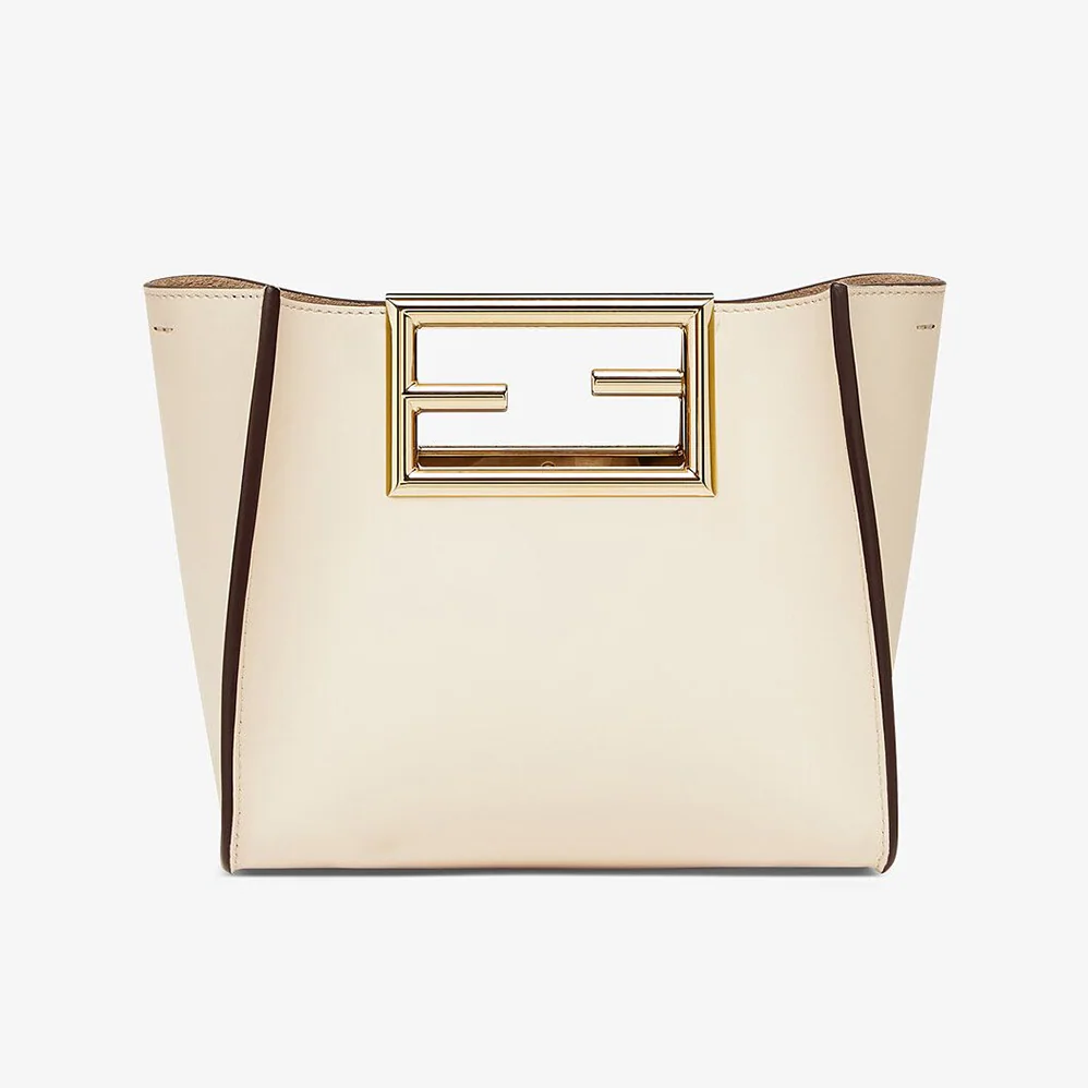 Fendi Way Small Made of Camellia-Colored Leather Bag for Women in White Fendi Way Small Made of Camellia-Colored Leather Bag for Women in White