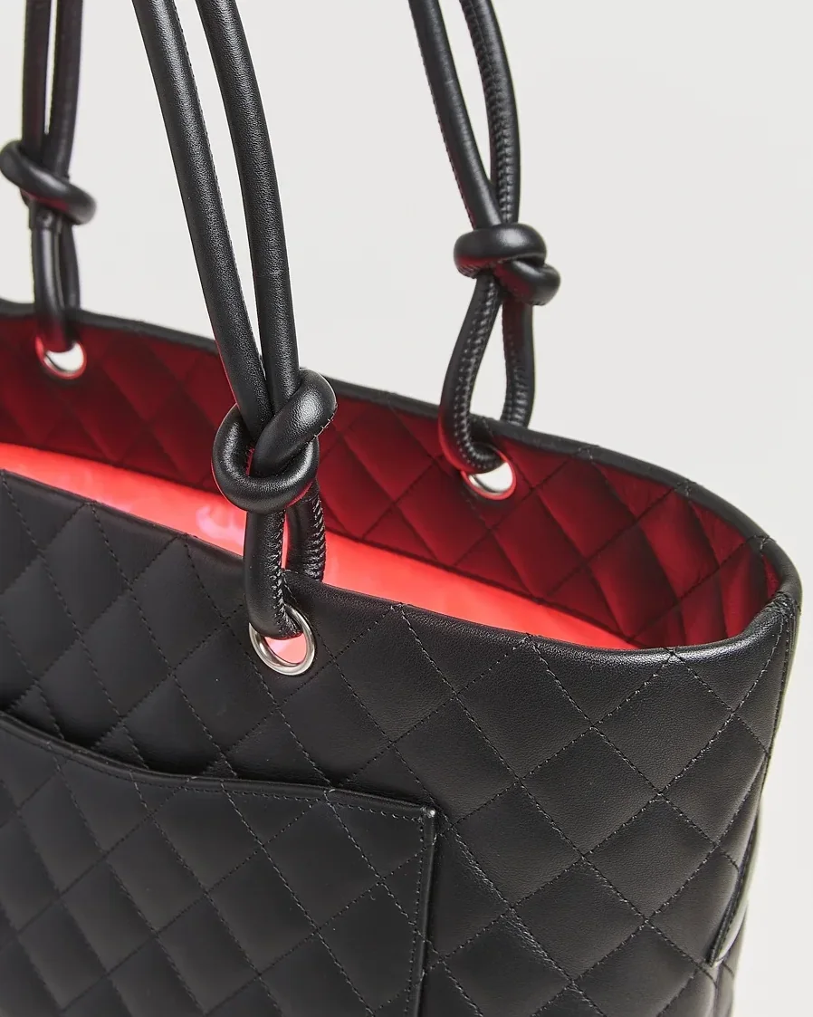 Chanel Cambon Ligne Large Tote Bag in Black Silver Hardware Chanel Cambon Ligne Large Tote Bag in Black Silver Hardware