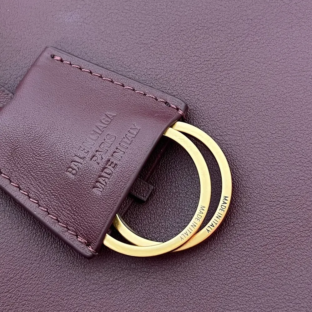 Balenciaga Rodeo Mini Handbag in Dark Burgundy Smooth Calfskin for Women