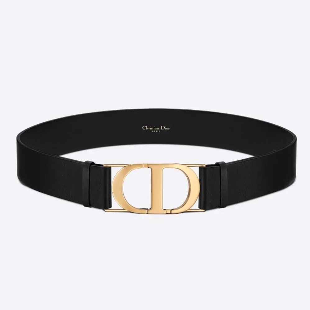 Dior 30 Montaigne Belt Black Smooth Calfskin, 40 MM for Women