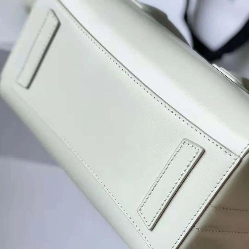 Givenchy Mini Antigona Lock Bag in Box Leather for Women in White Givenchy Mini Antigona Lock Bag in Box Leather for Women in White